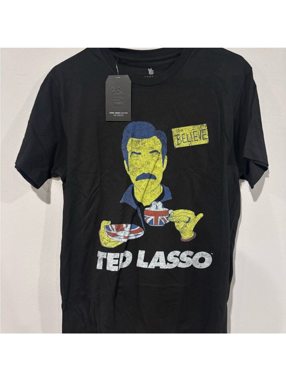 Junk Food Clothing Black Ted Lasso Tee